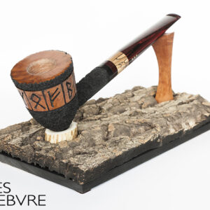 Pipe Runes Viking Handmade + Stand