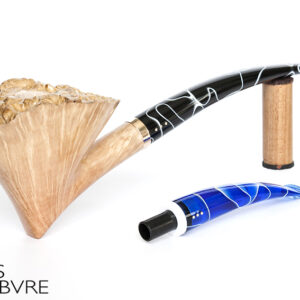 Pipe Fleurs Deux Tuyaux Handmade 9mm
