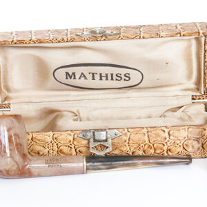 Coffret neuf Pipe neuve Mathiss Royal Bruyère extra et porte cigarette